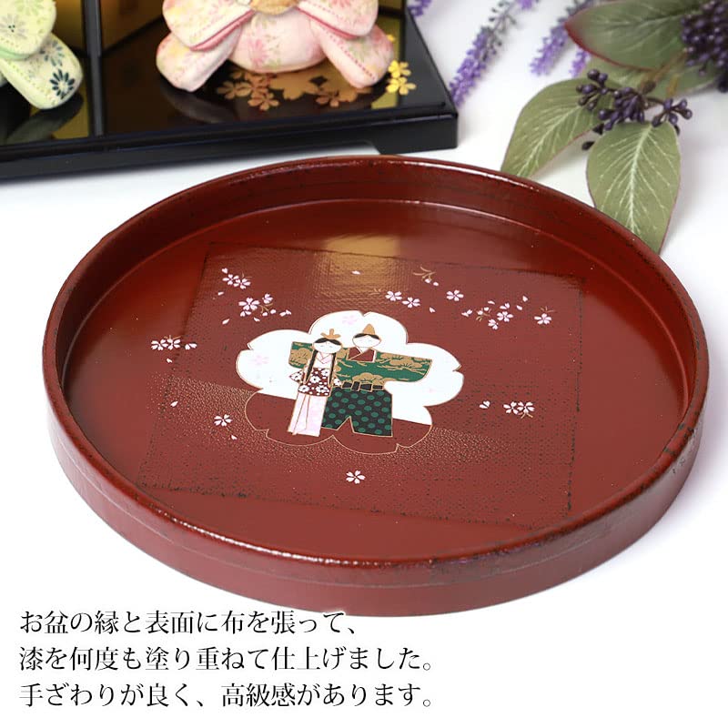kasane 木制漆器 塗り丸盆 kasane 木制漆器 塗り丸盆